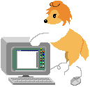 パソコンを見ている茶色の犬、「ママは私とパソコンどちらが良いの？」と聞こえるのは私だけでしょうか？
